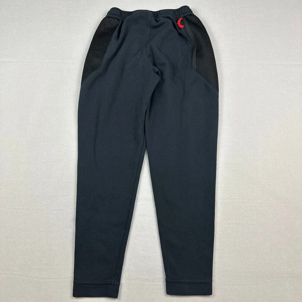 Nike Pants Men Large Black Solid Tapered Athletic Dri Fit Drawstring Basketball